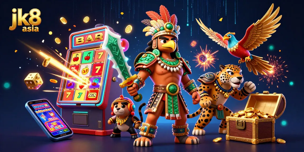 Experience thrilling gameplay with jk8 asia, showcasing vibrant slot game elements and iconic characters.