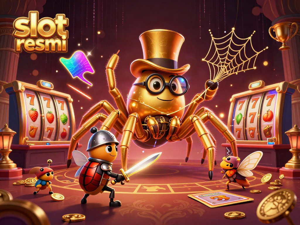 Engage in thrilling slot resmi gameplay with vibrant characters, dynamic reels, and festive casino elements.