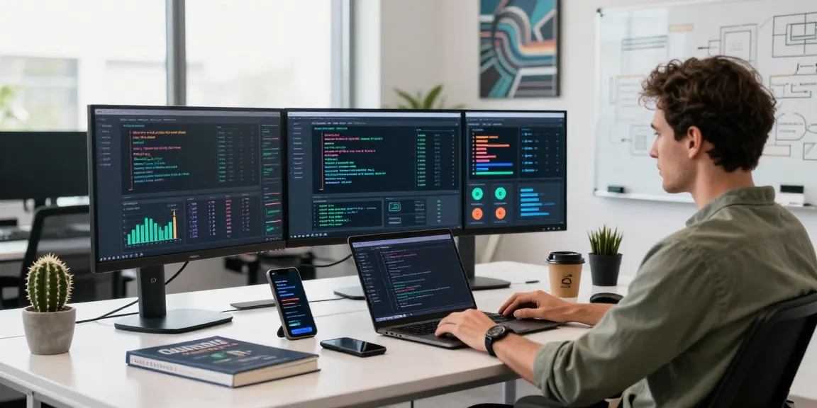 Blockchain 2026 development workspace showcasing innovative blockchain technology in action.