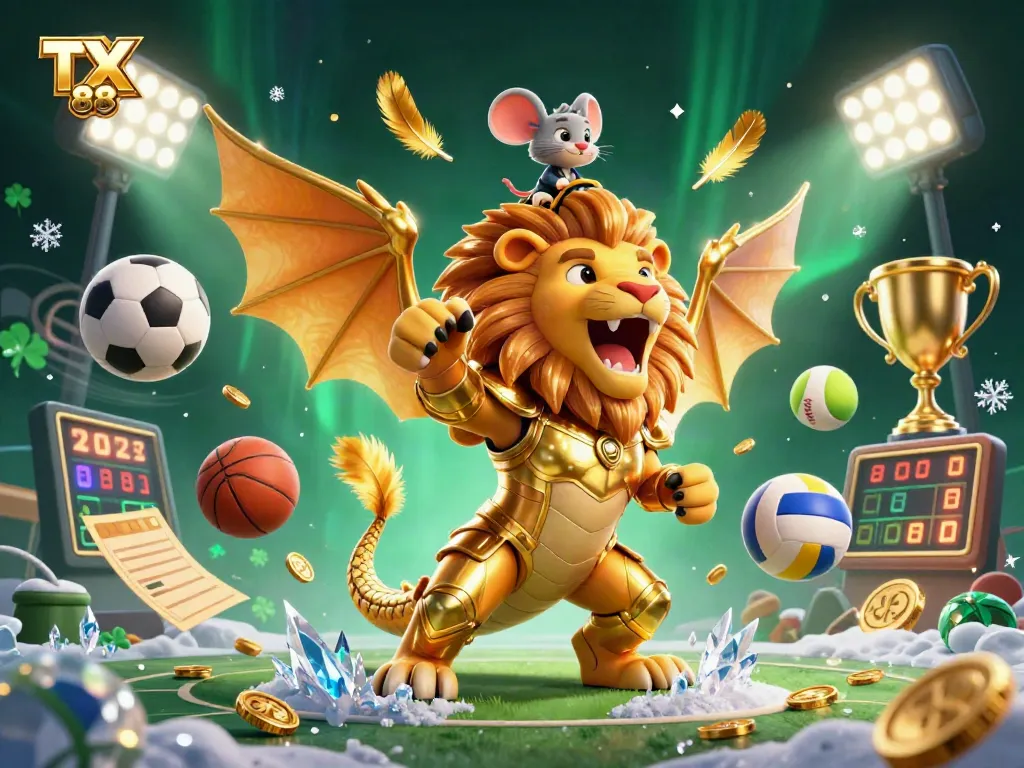 Experience the thrill of TX 88 with a dynamic casino scene filled with sports action!