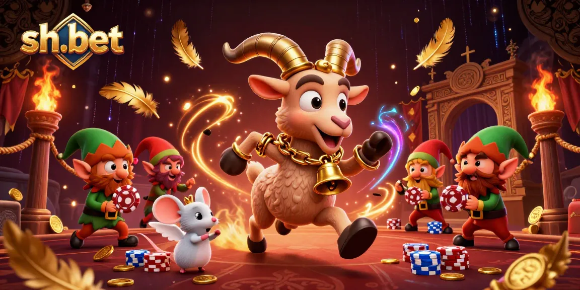 Experience thrilling action at sh-bet casino with a whimsical 3D scene featuring playful characters and exciting elements.