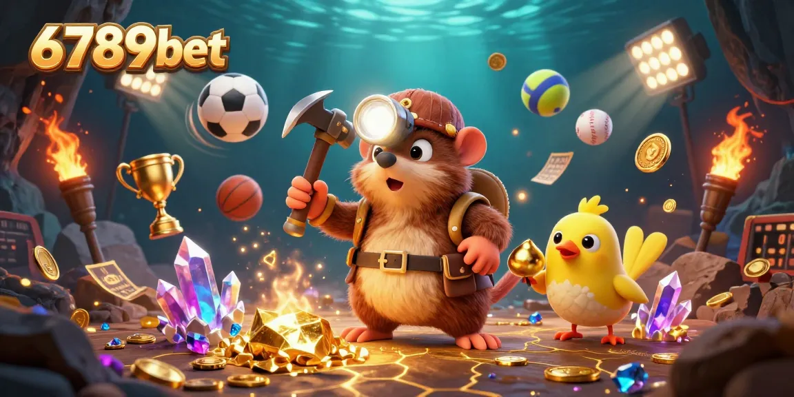 Join the treasure hunter mole in an adventure to win with 6789bet in a golden casino world.