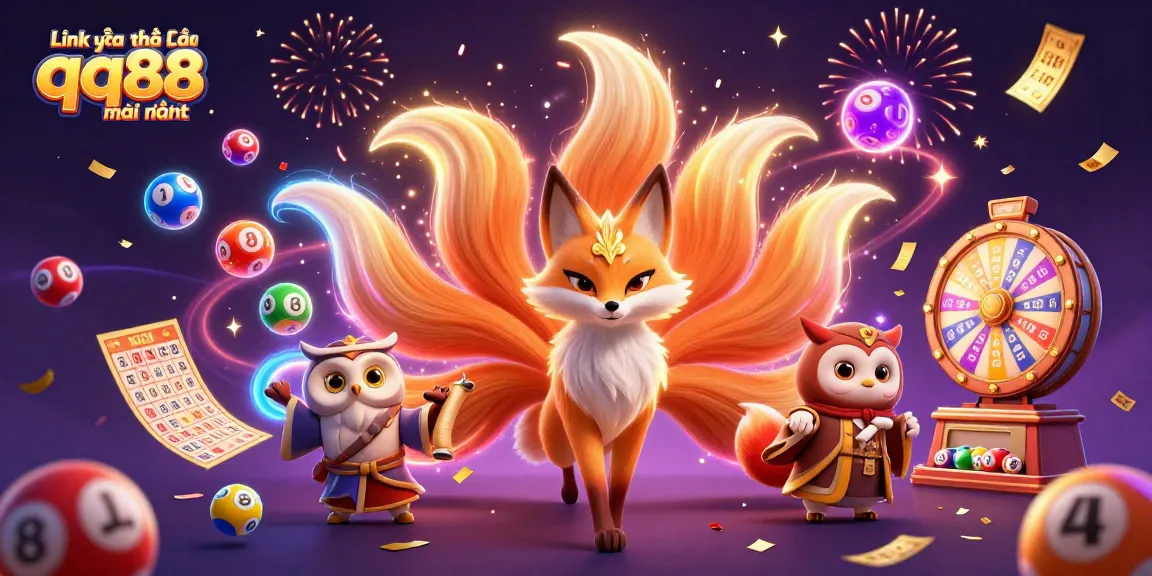 Join the excitement of gambling with Link vào nhà cái qq88 mới nhất surrounded by colorful lottery elements and spirits.