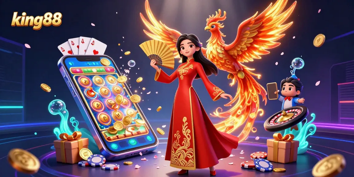 Spin your way to fortune with king88's vibrant casino scene showcasing thrilling games and spectacular wins.