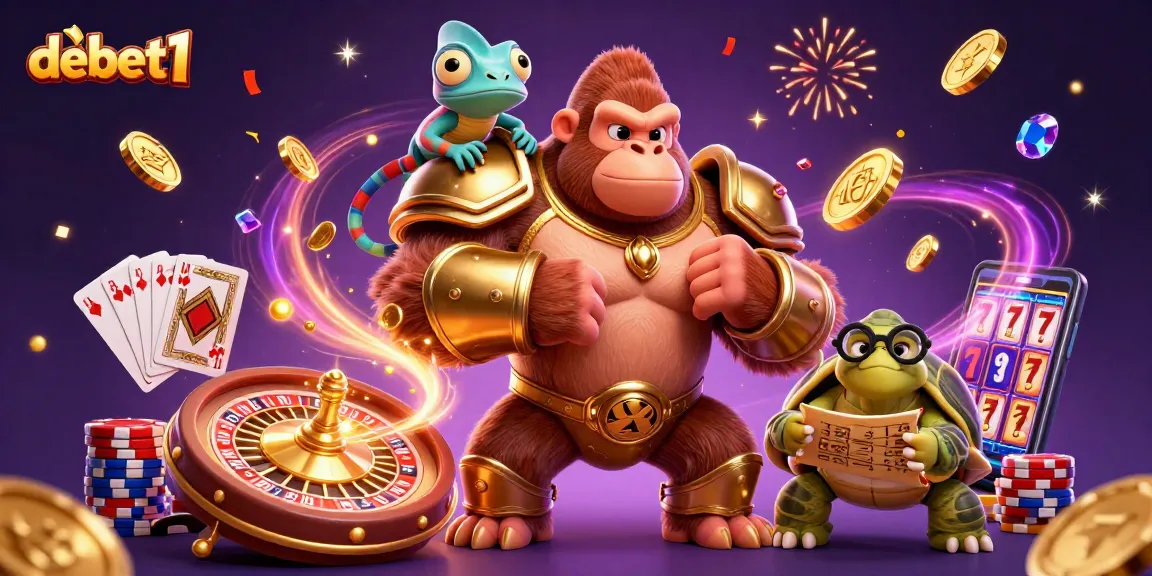 Players enjoy epic wins with debet1's vibrant casino action and thrilling characters.
