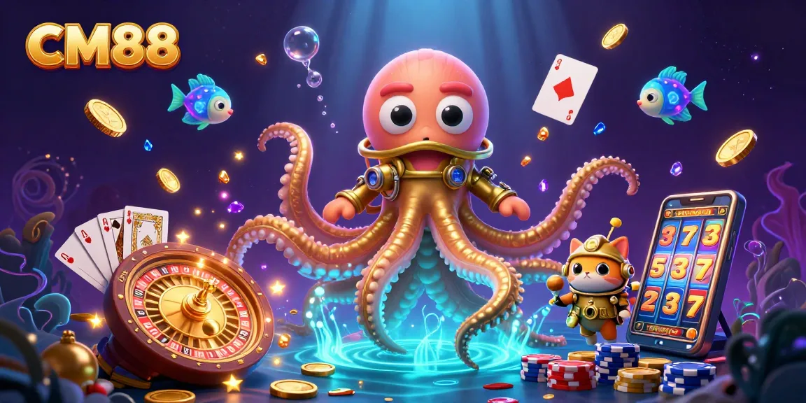 Engage with the exciting universe of CM88 through a vibrant underwater casino scene.
