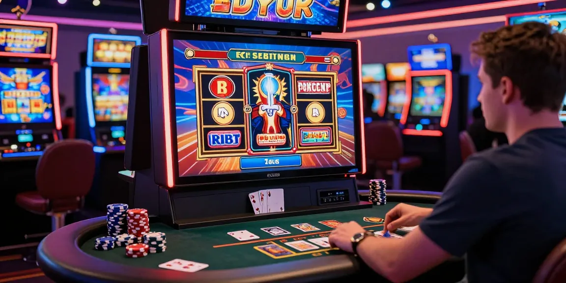 Sunwin gaming environment featuring an engaged player at an online casino with vibrant graphics and exciting gameplay elements.