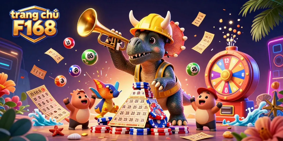Engage in fun at trang chủ F168 with a vibrant illustration of casino excitement featuring colorful elements.