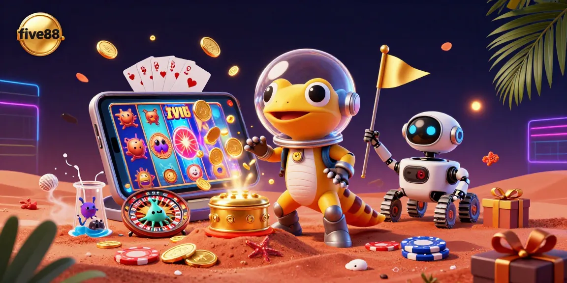 Engage with the exciting world of five88. as a Martian gecko discovers a golden casino.