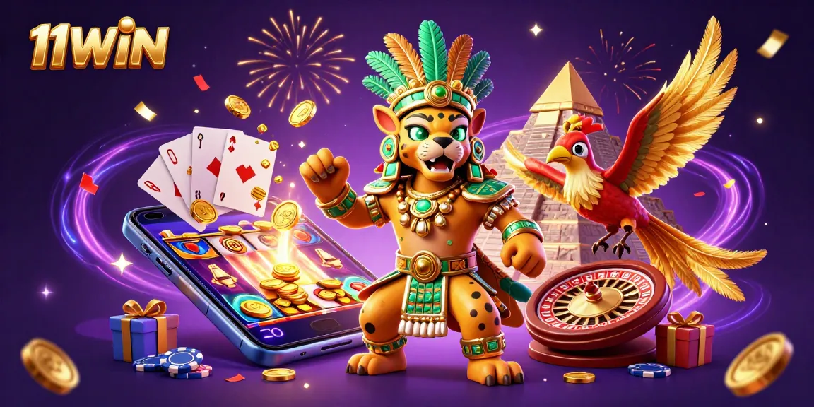 Win big with 11WIN at a colorful slot game featuring captivating casino action.