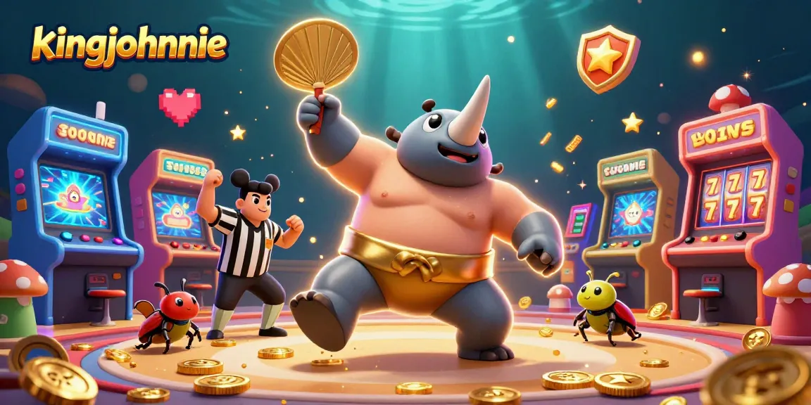 Experience kingjohnnie's dynamic casino atmosphere with colorful characters and gaming excitement.